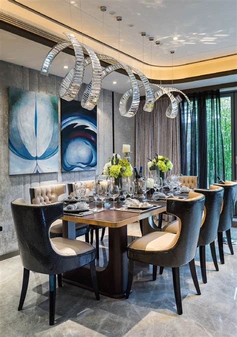 Variety Of Gorgeous Lighting For Luxurious Dining Rooms