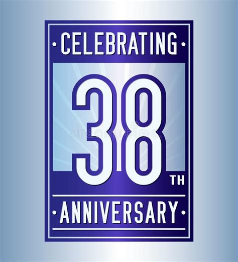 38 Years Celebrating Anniversary Design Template 38th Logo Vector And