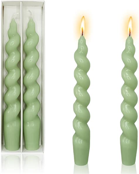 Amazon Threlaco 6 Pcs Spiral Taper Candles 10 Inches Unscented