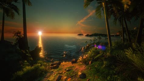 Artstation Tropical Island Sunset