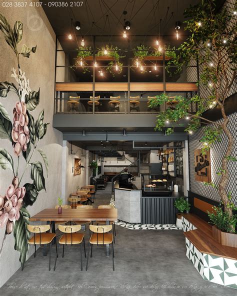 A Lush Coffee Shop With An Industrial Design