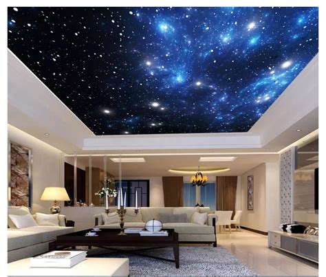 Cherubs were adapted from classical. Custom photo wallpaper 3d ceiling murals Sky starry sky ...