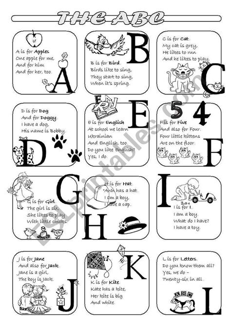 These Are Alphabet Poems I Took The Poems From The Book Abc Poem