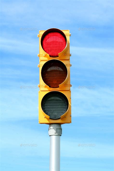 Red Traffic Signal Light Stock Photo By Njnightsky Photodune