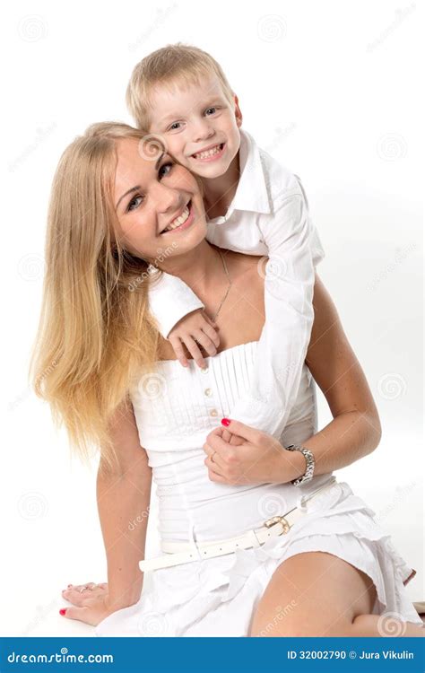 Happy Mother And The Son Stock Photo Image Of Caucasian