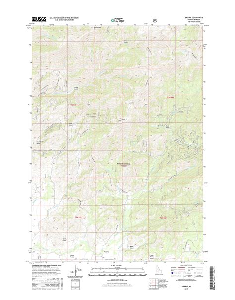 Mytopo Prairie Idaho Usgs Quad Topo Map