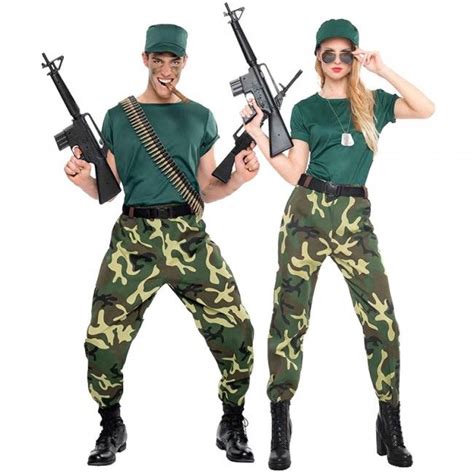 pareja paramilitares disfraces parejas disfraz militar disfraces