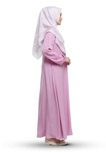 Jual Rabbani Rabbani Gamis Dresslim Lengan Panjang Rafiya Dusty Pink