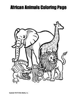 Signup to get the inside scoop from our monthly newsletters. Printable African Animals Coloring Page Worksheet by ...
