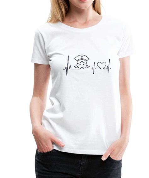 Spreadshirt Krankenschwester Herzschlag Ekg Frauen Premium T Shirt Amazonde Bekleidung