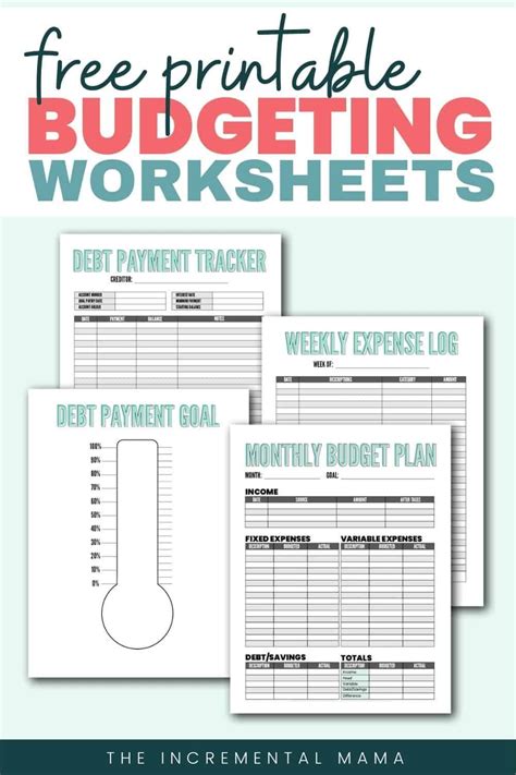 These Free Budgeting Printables Are Blank Templates That Are Perfect