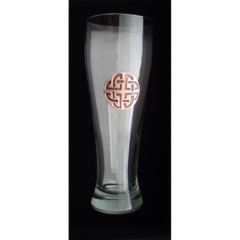 23 Oz Giant Beer Glass Copper Finish Celtic Knotwork The Robert Emmet Company Inc