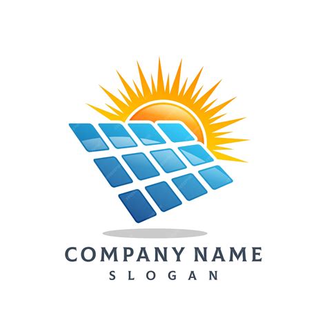Logo Panel Solar Vector Premium