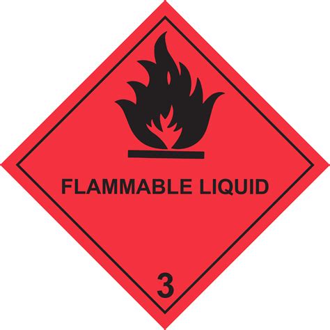 Flammable Liquid Self Adhesive Labels Alan Northrop Labels