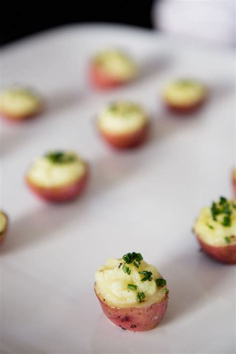 Twice Baked Potato Cups Corporate Catering Menu Gourmet Cheese Twice