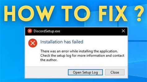 How To Fix Discordsetupexe Installation Has Failed Error Windows 1110