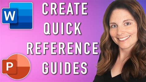 How To Make A Quick Reference Guide With Word And Powerpoint Templates