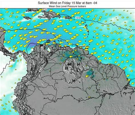 Venezuela Surface Wind On Wednesday 07 Apr At 730pm Vet