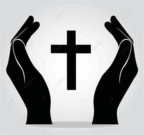 Hands Holding The Cross Rosary God Faith Vector Rosary God Faith Png