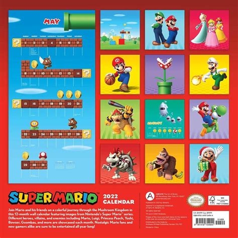 Super Mario 2022 Wall Calendar The Gaming Shelf