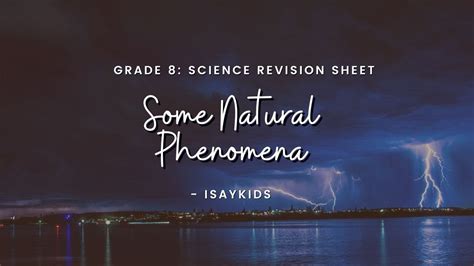Some Natural Phenomena Grade 8 Science Chapter Walkthrough Youtube