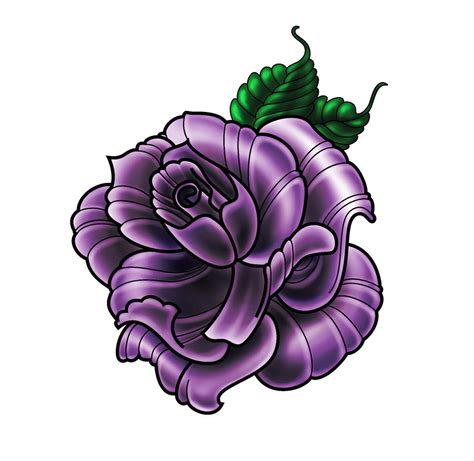 Purple Rose Tattoo By P3laton3 On Deviantart