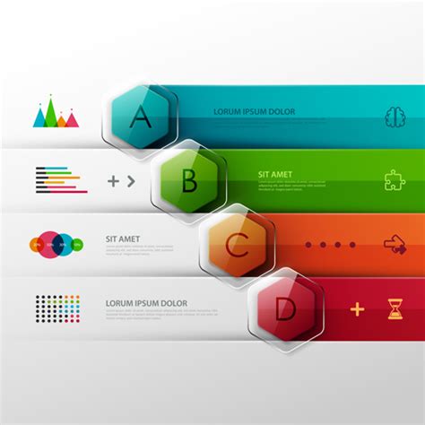 Colored Banner Infographics Elements Vector 02 Welovesolo