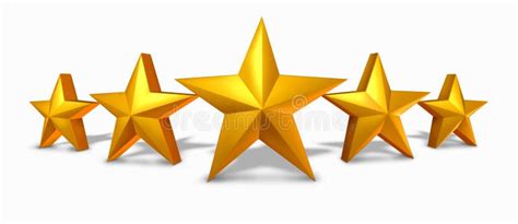 Gold Star Rating With Five Golden Stars Stock Image Image 22077831
