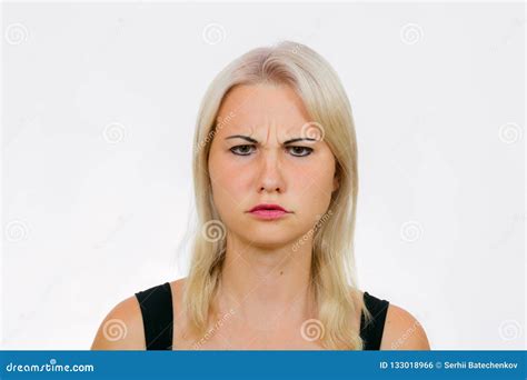 Female Frown Face Close Up Stock Photo Image Of Angry 133018966