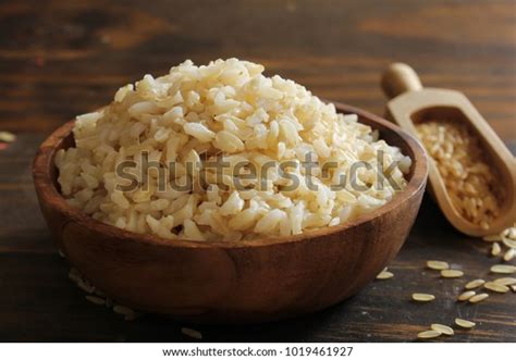 Cooked Whole Grain Brown Rice Served Stock Photo Edit Now 1019461927