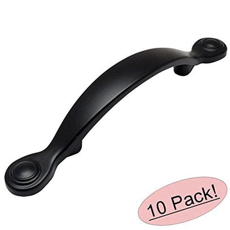 Cosmas 7959fb Flat Black Cabinet Hardware Arched Handle Pull 3 Inch