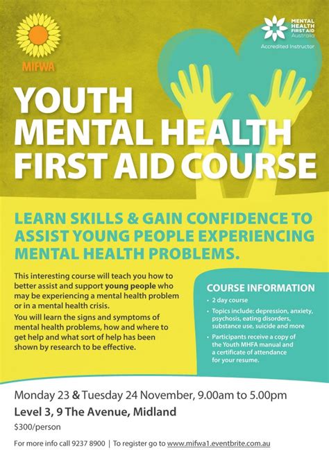 Youth Mental Health First Aid Course • Mental Illness Fellowship Of Western Australia