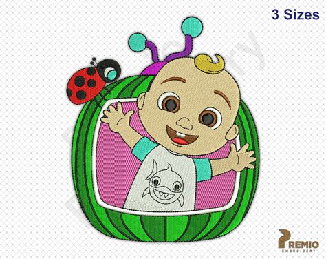 Jj With Cocomelon Embroidery Design Cocomelon Baby Johny Etsy In 2021