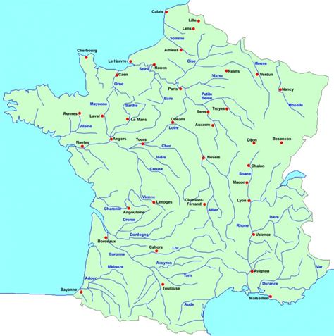 River Map Of France Major Rivers Of France Whatsanswer