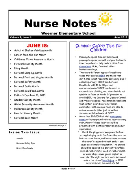 Nurse Notes Template Creative Design Templates