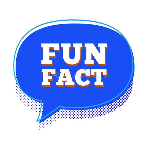 Fun Fact Speech Bubble Vector Flat Cartoon Style Stock Vector