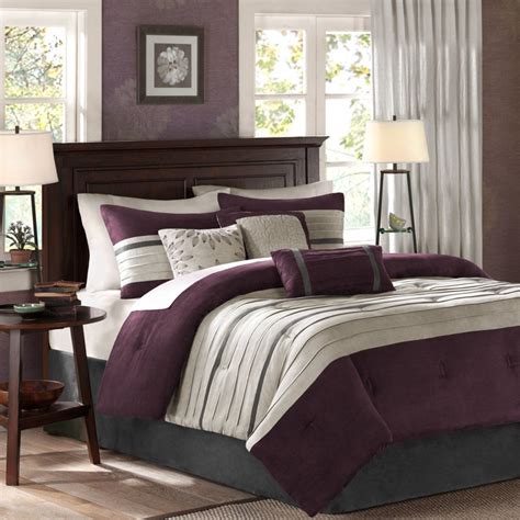 Grey And Purple Comforter And Bedding Sets