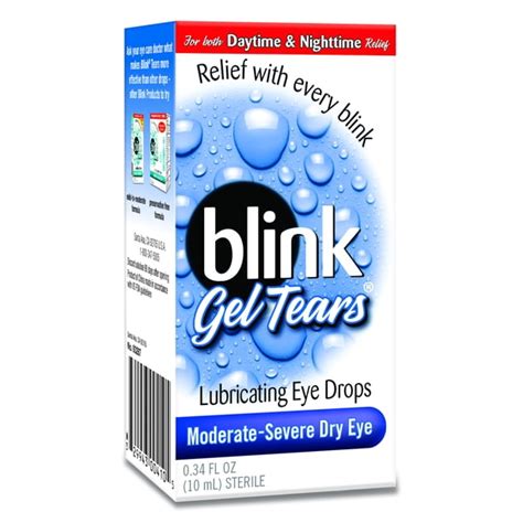 Blink Gel Tears Lubricating Eye Drops 034 Fl Oz