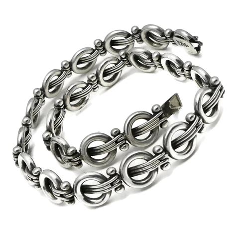 Hector Aguilar .940 Silver Taxco Mexican Necklace | Silver, Mens silver rings, Silver hoop earrings