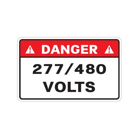 Printed Vinyl Danger 277480 Volts Stickers Factory