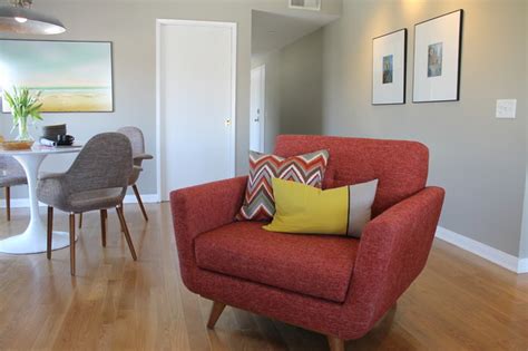 Paul mccobb pair of red upholstered armchairs, for h. Mid Century Modern Style Red Armchair - Midcentury ...