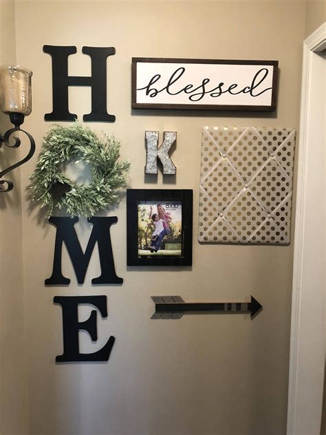 Picture Frame Wall Arrangements In 2020 Farmhouse Decor Living Room
