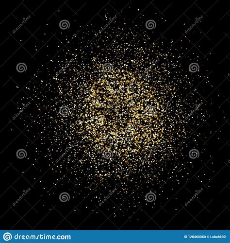 Golden Glitter Explosion Bright Dust Splash Gold Glitter Particles