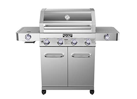 Monument Grills 35633 Stainless Steel 4 Burner Propane Gas Grill With
