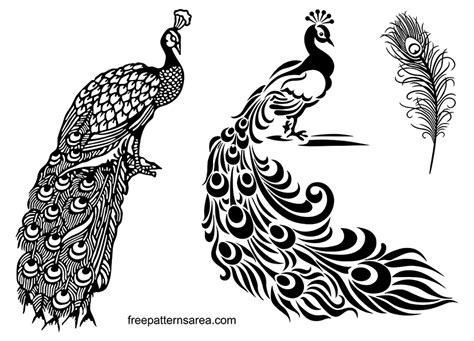Peacock Silhouette Vector Art Images Freepatternsarea
