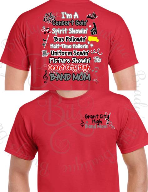 Personalized Band Mom Shirt Aftcra