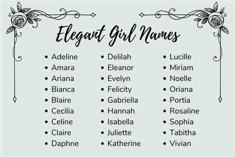 Fancy Girl Names That Sound Elegant