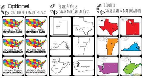 States And Capitals Matching Sport Home Schooling Blogs