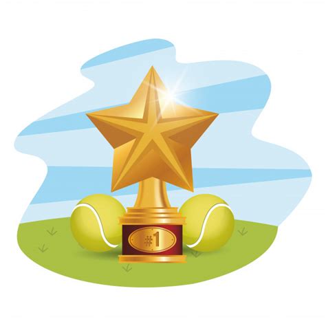 Use them in commercial designs under lifetime, perpetual & worldwide rights. Premium Vector | Tennis sport balls with trophy star