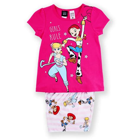 Toy Story Girls Short Sleeve Pyjama Set Pink Big W